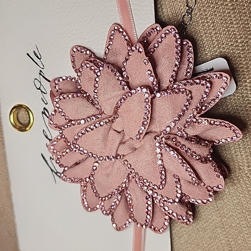 Free People Dusk Till Dawn Mauve Flower Choker, NWT